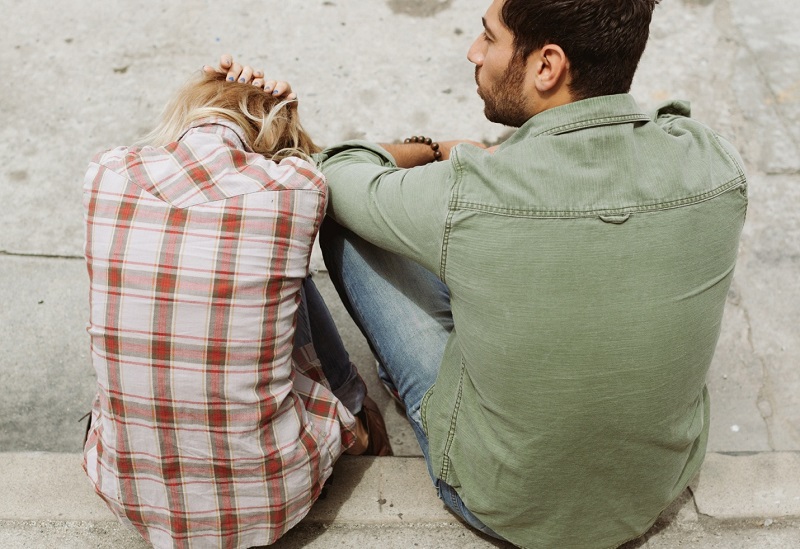 A man and a woman deal with the effects of substance abuse